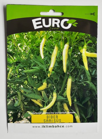 EURO Aşağı Bakan Sarı Süs Biber Tohumu 1 Paket 3 GR 